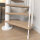 Platzsparende Spindeltreppe C20 - 160cm, 315 - 345cm (14 Stufen + Podest), Schwarz, Wallnuss, PVC Handlauf