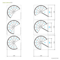 Platzsparende Spindeltreppe - C20+