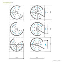 Platzsparende Spindeltreppe - C20+