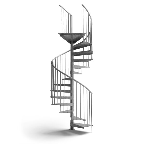 Spindeltreppe für Außen - F20 Galva+