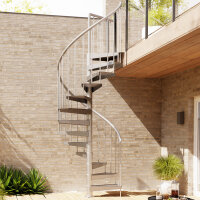 Spindeltreppe für Außen - F20 Galva+